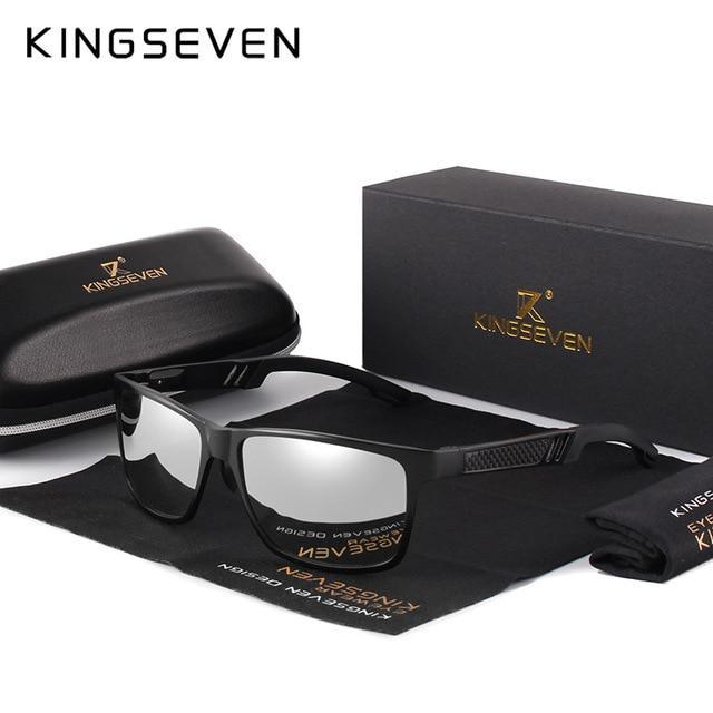 KINGSEVEN™ Magnesium Polarized Men's Sporty Sunglasses - Indigo-Temple