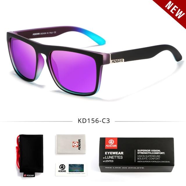KDEAM™ Rainbow Collection Unisex Polarized  Sunglasses - Indigo-Temple