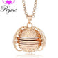 Elegant Angel Wings 6-Photo Locket Necklace - Indigo-Temple