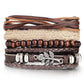 IF ME™ Vintage Multi-Layer Men's Leather Bracelet Sets - Indigo-Temple