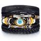 IF ME™ Vintage Multi-Layer Men's Leather Bracelet Sets - Indigo-Temple