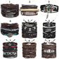 IF ME™ Vintage Multi-Layer Men's Leather Bracelet Sets - Indigo-Temple