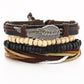 IF ME™ Vintage Multi-Layer Men's Leather Bracelet Sets - Indigo-Temple