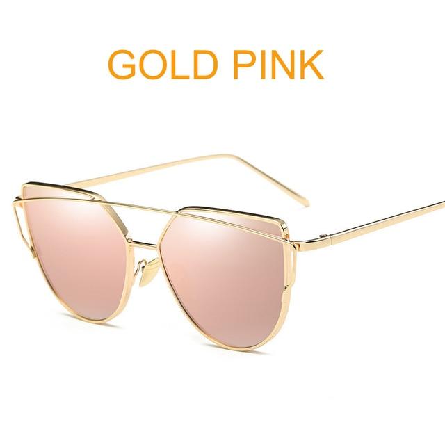 Retro Cat-Eye Women's Sunglasses - Indigo-Temple
