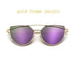 Retro Cat-Eye Women's Sunglasses - Indigo-Temple