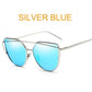 Retro Cat-Eye Women's Sunglasses - Indigo-Temple