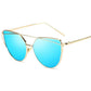 Retro Cat-Eye Women's Sunglasses - Indigo-Temple