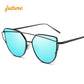 Retro Cat-Eye Women's Sunglasses - Indigo-Temple