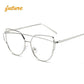 Retro Cat-Eye Women's Sunglasses - Indigo-Temple