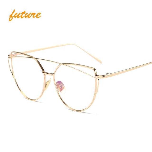 Retro Cat-Eye Women's Sunglasses - Indigo-Temple