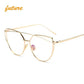 Retro Cat-Eye Women's Sunglasses - Indigo-Temple