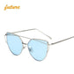 Retro Cat-Eye Women's Sunglasses - Indigo-Temple
