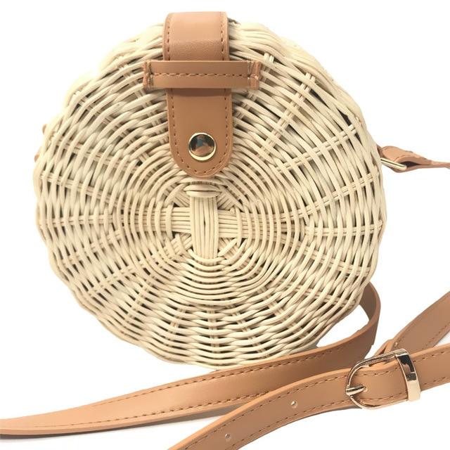 Tropical Hand-Woven Straw Purses - Indigo-Temple