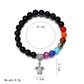 Classic Lava Stone Handmade Unisex  Beaded Bracelets - Indigo-Temple