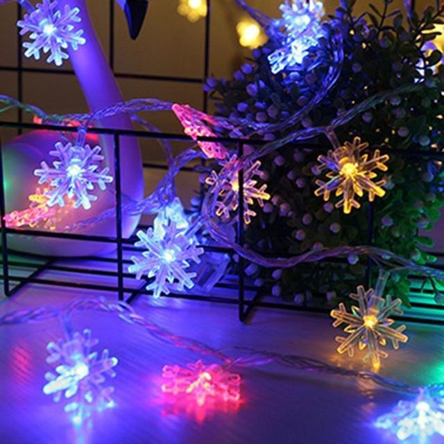 Christmas Led Garland Snowflake String Light (2 pcs set) - Indigo-Temple