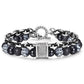 TrendsMax™ Stone Beaded Men's Chain Bracelet - Indigo-Temple