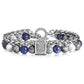 TrendsMax™ Stone Beaded Men's Chain Bracelet - Indigo-Temple
