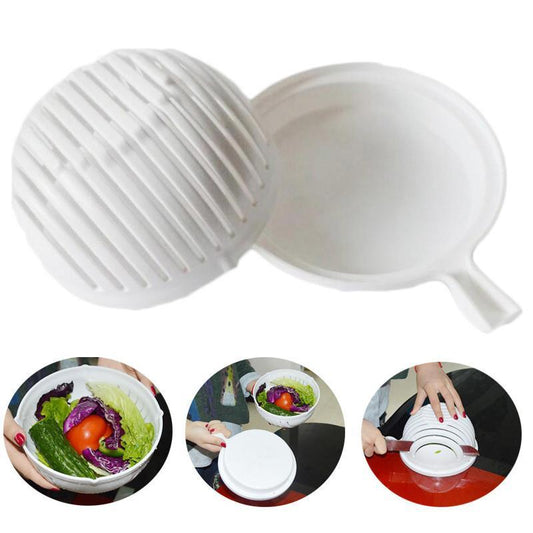 Salad Cutter Bowl - Indigo-Temple