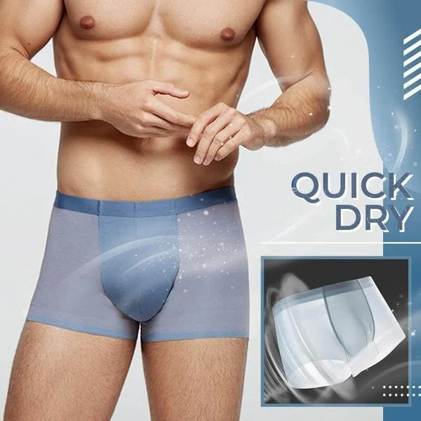 Men's Ice Silk Ultra-thin Breathable Boxers (2 Pcs)