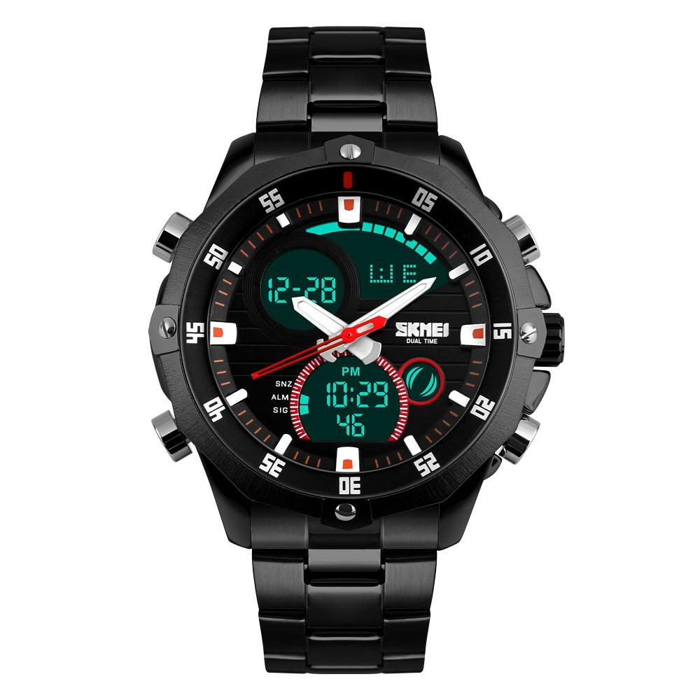 Full Steel Military  Quartz Watch - Indigo-Temple