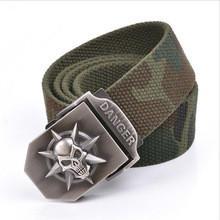 Skull Tactical Buckle Belt - Indigo-Temple