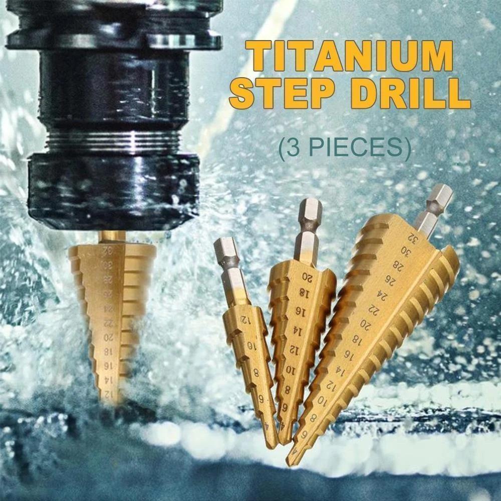 Titanium Metric Step Cone Drill Bit Set