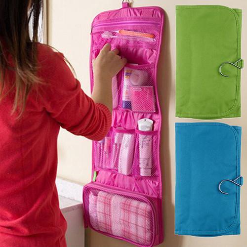 Travel Toiletry Folding Hanging Organizer - Indigo-Temple