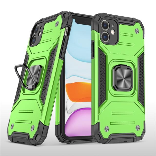 Heavy Duty Magnetic Metal Ring Phone Case