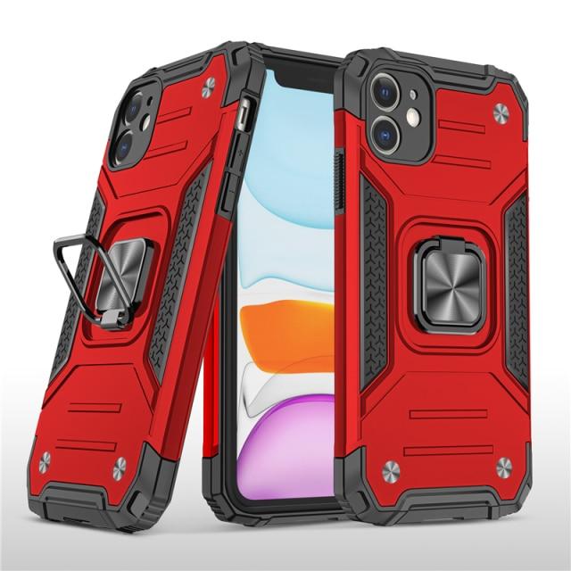 Heavy Duty Magnetic Metal Ring Phone Case
