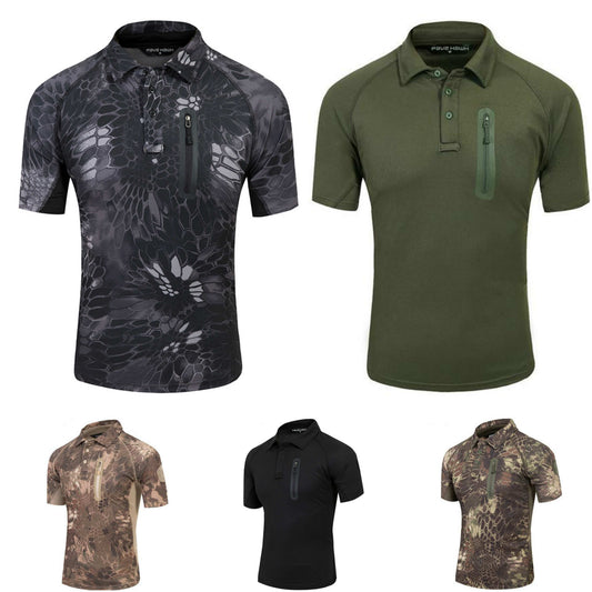 WildWolf™- Zippered Chest Pocket Combat Shirt - Indigo-Temple